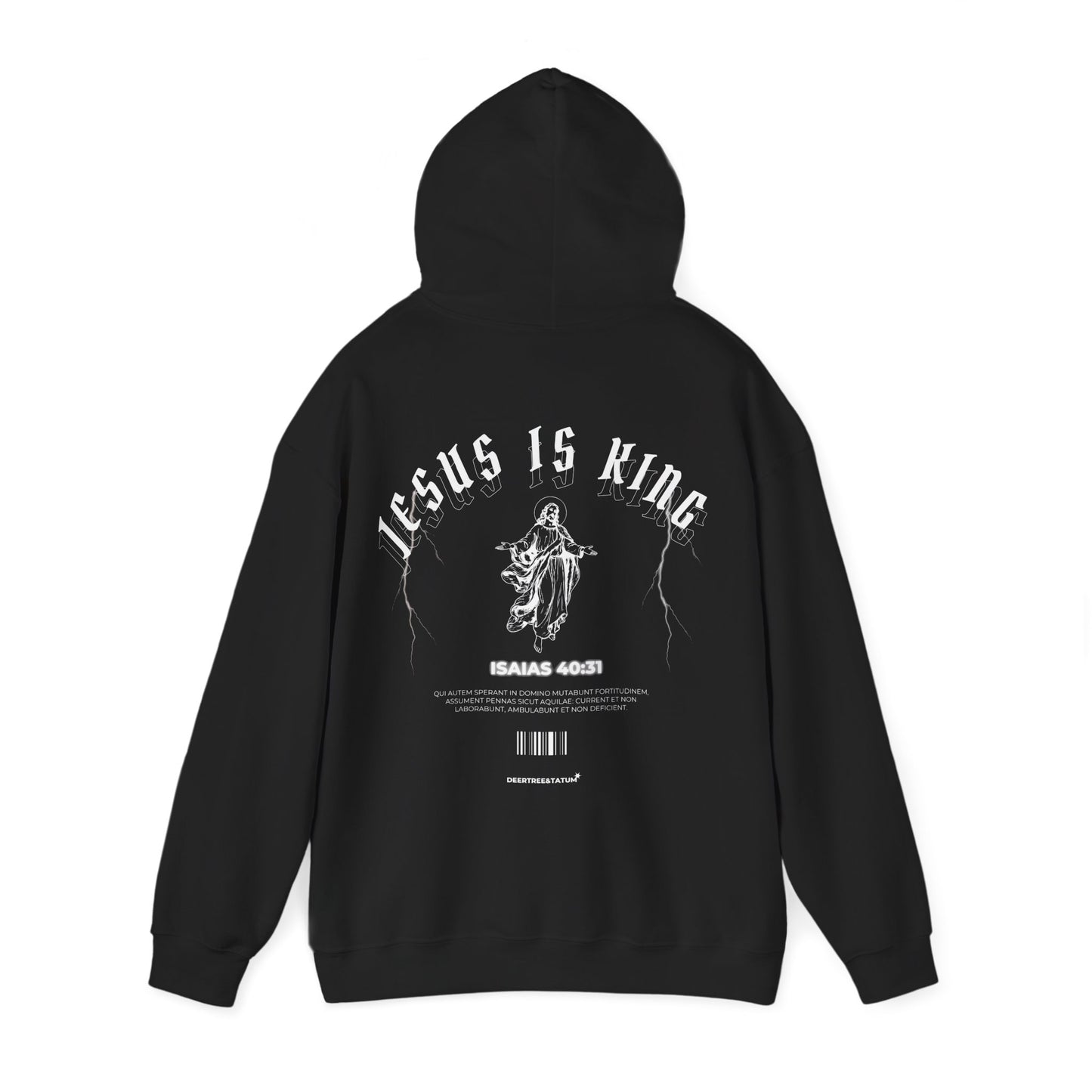 Hoodie with 'Jesus is King, Rising Jesus' Design