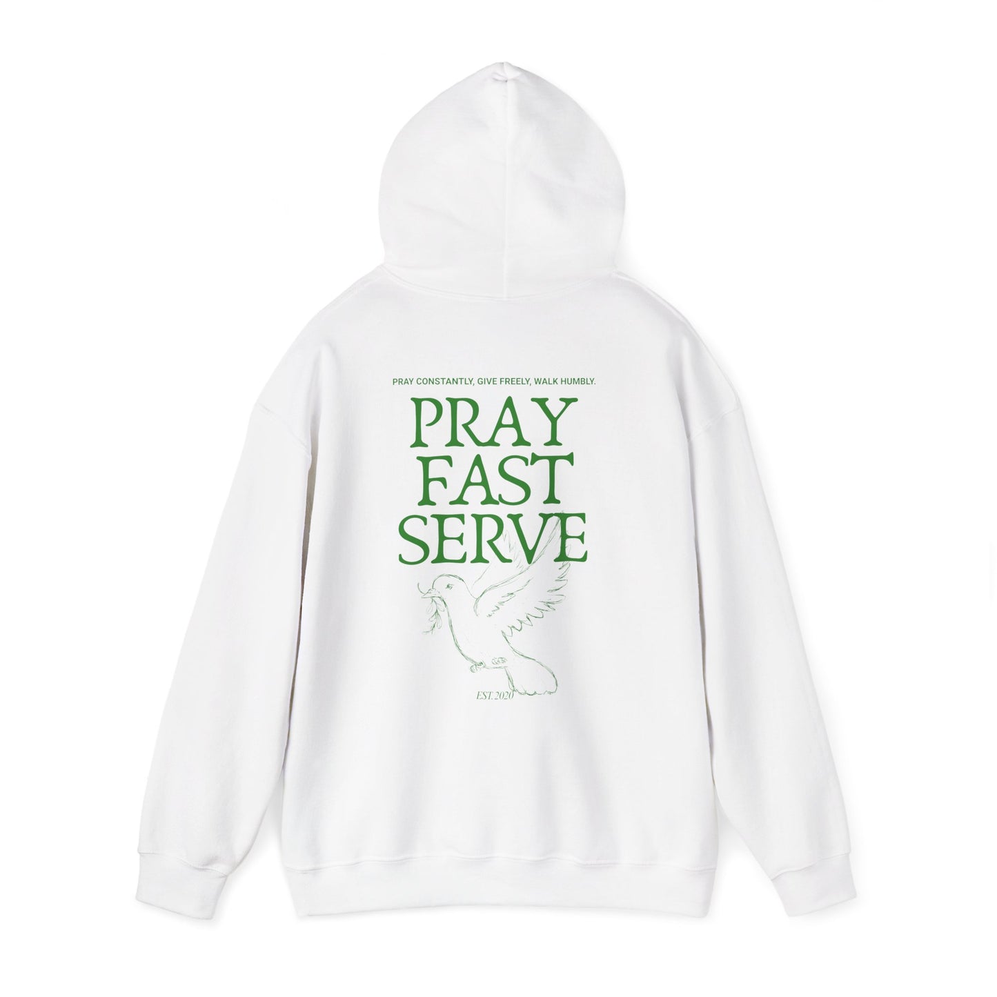 Pray Fast Serve Hoodie — Faith-Inspired Christian Prayer & Service Sweatshirt