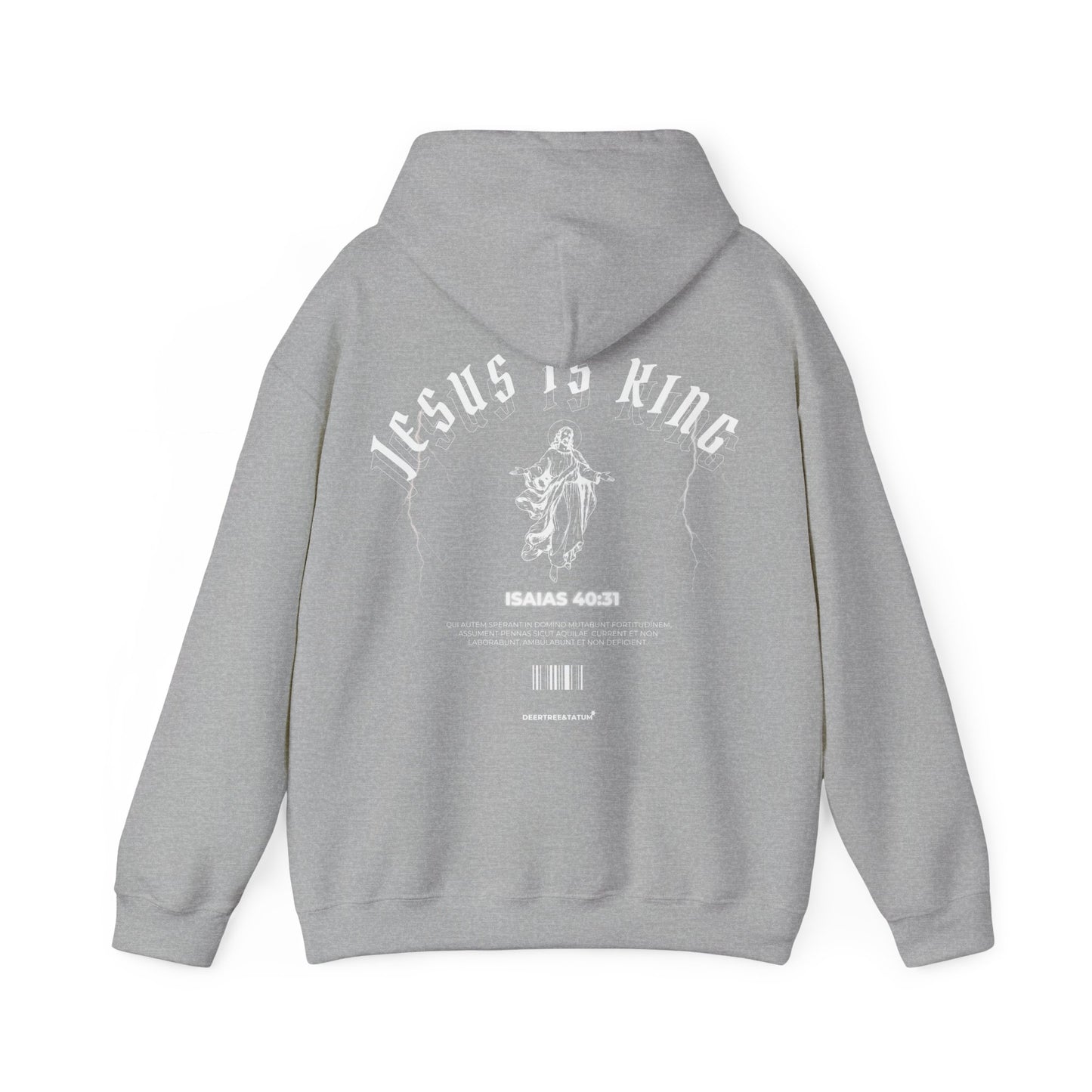 Hoodie with 'Jesus is King, Rising Jesus' Design