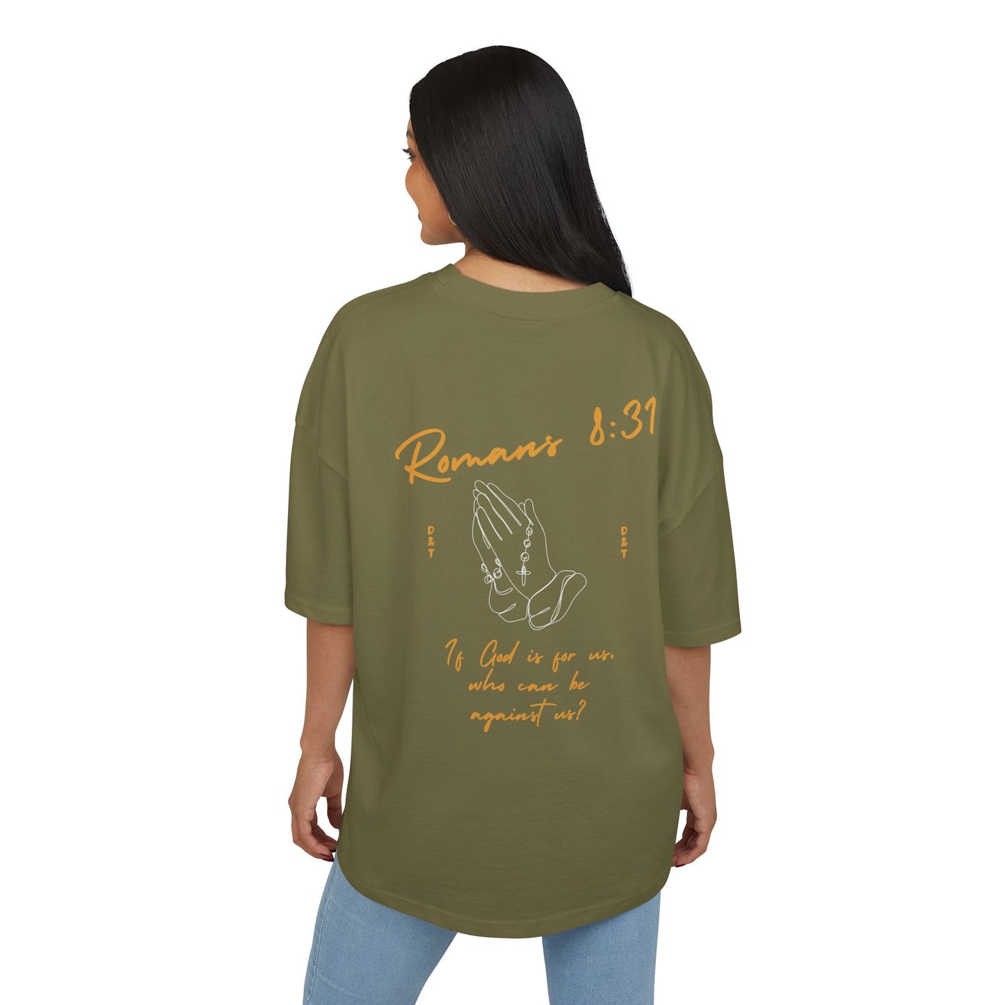 Romans 8:31 Scripture Tee — "If God Is For Us" Christian Box T‑Shirt