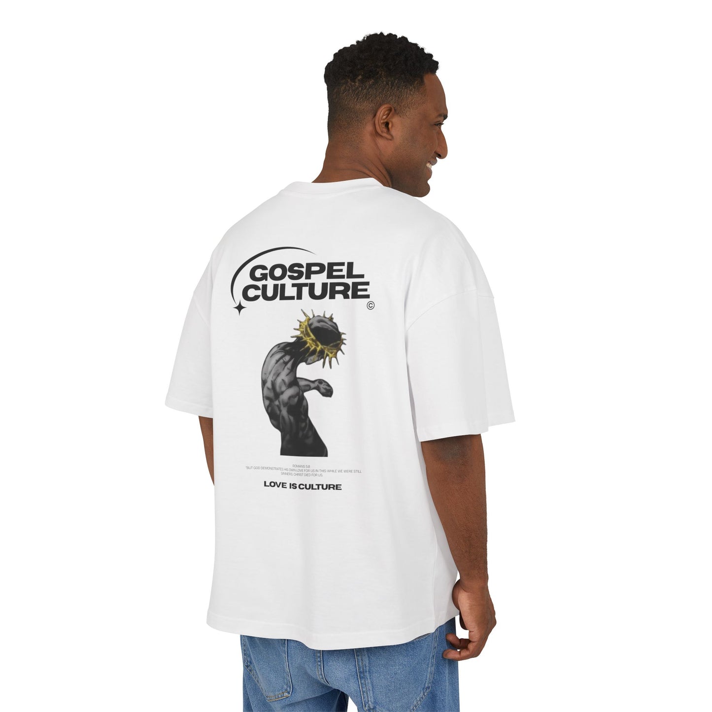 Gospel Culture Tee — 'Love Is Culture' Graphic Boxy Cotton Shirt