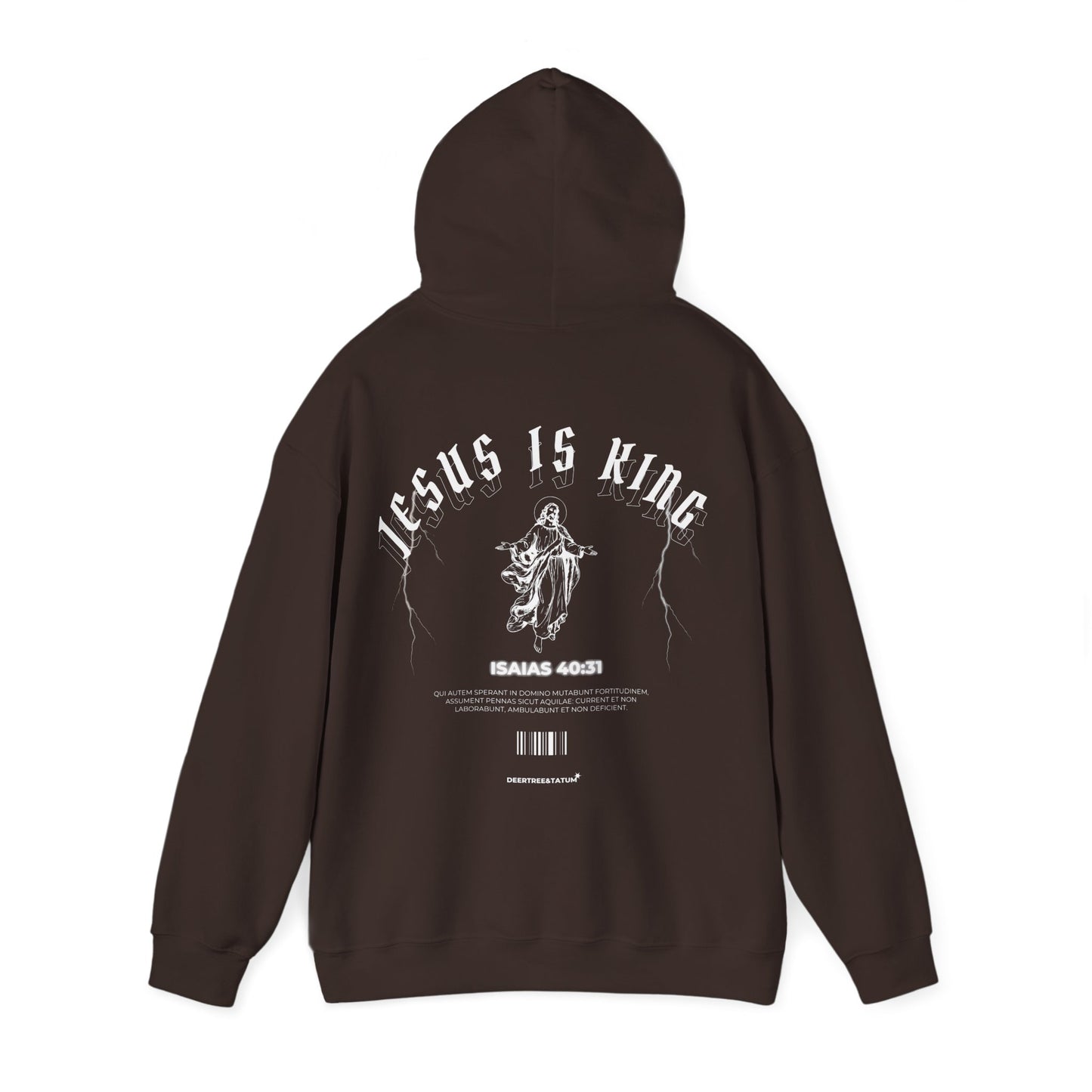 Hoodie with 'Jesus is King, Rising Jesus' Design