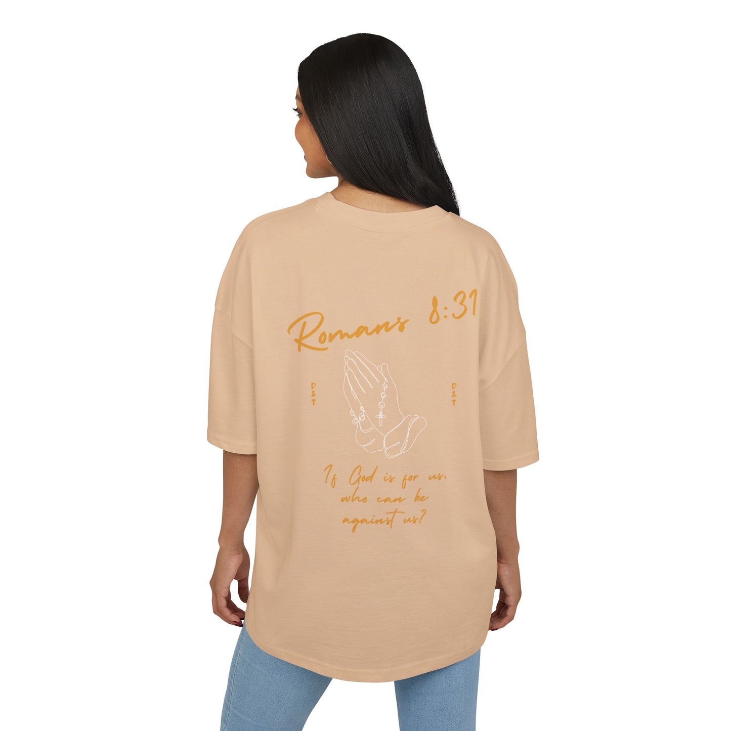 Romans 8:31 Scripture Tee — "If God Is For Us" Christian Box T‑Shirt