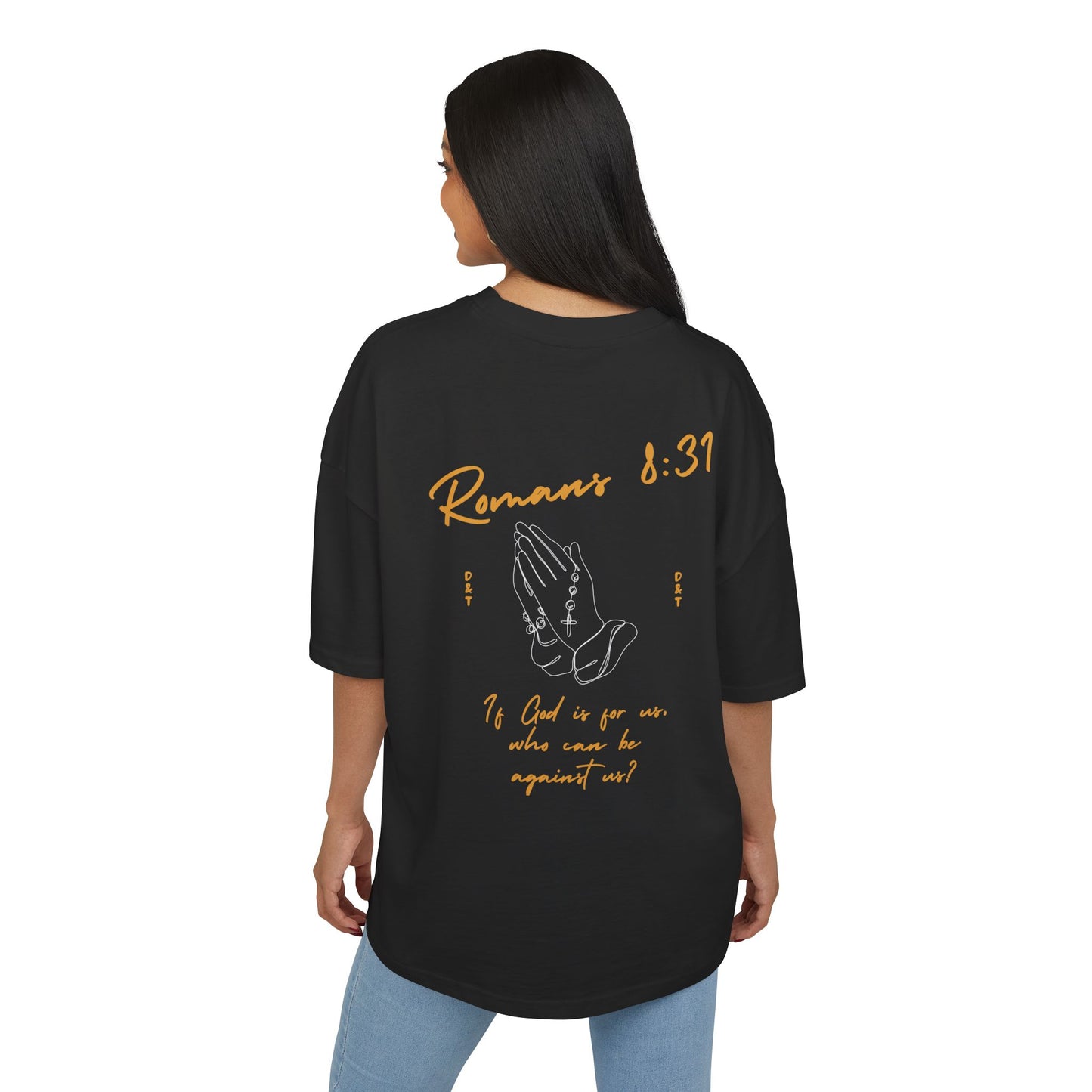 Romans 8:31 Scripture Tee — "If God Is For Us" Christian Box T‑Shirt