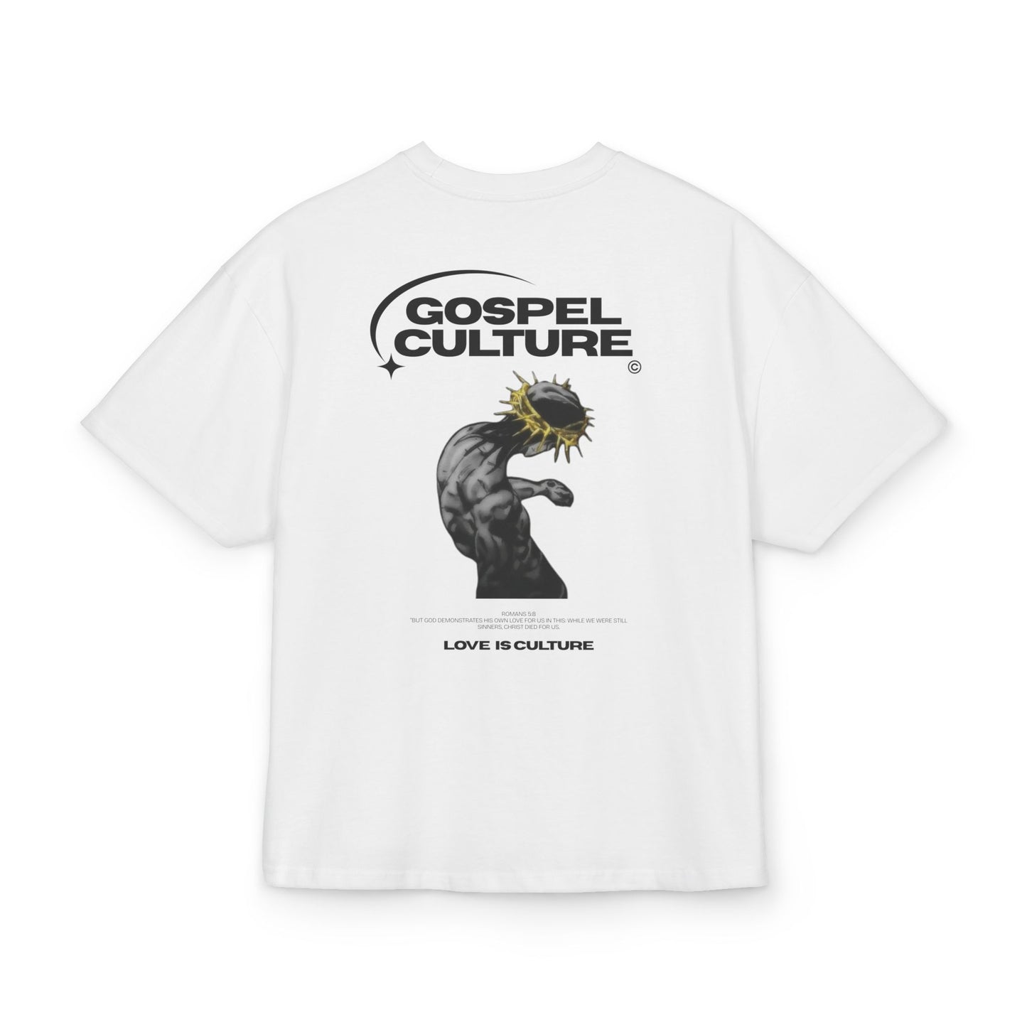 Gospel Culture Tee — 'Love Is Culture' Graphic Boxy Cotton Shirt