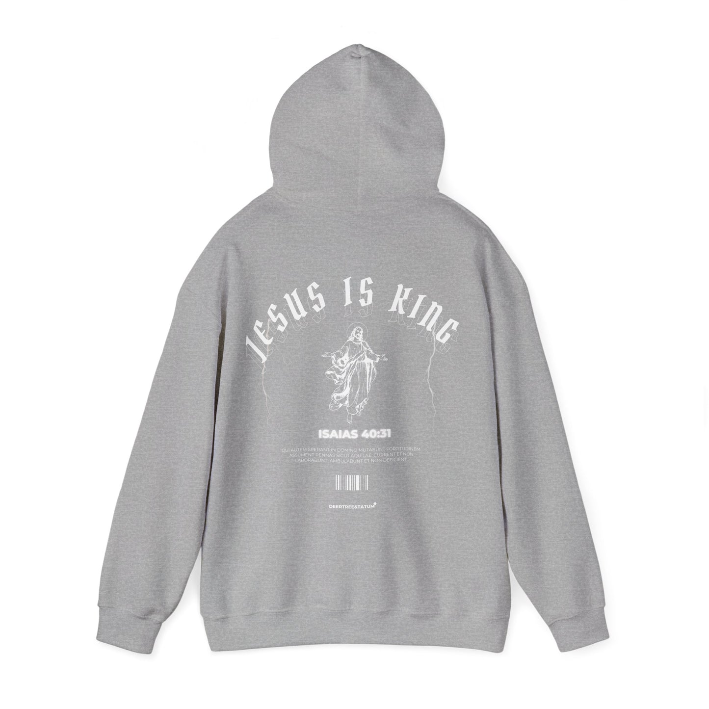 Hoodie with 'Jesus is King, Rising Jesus' Design