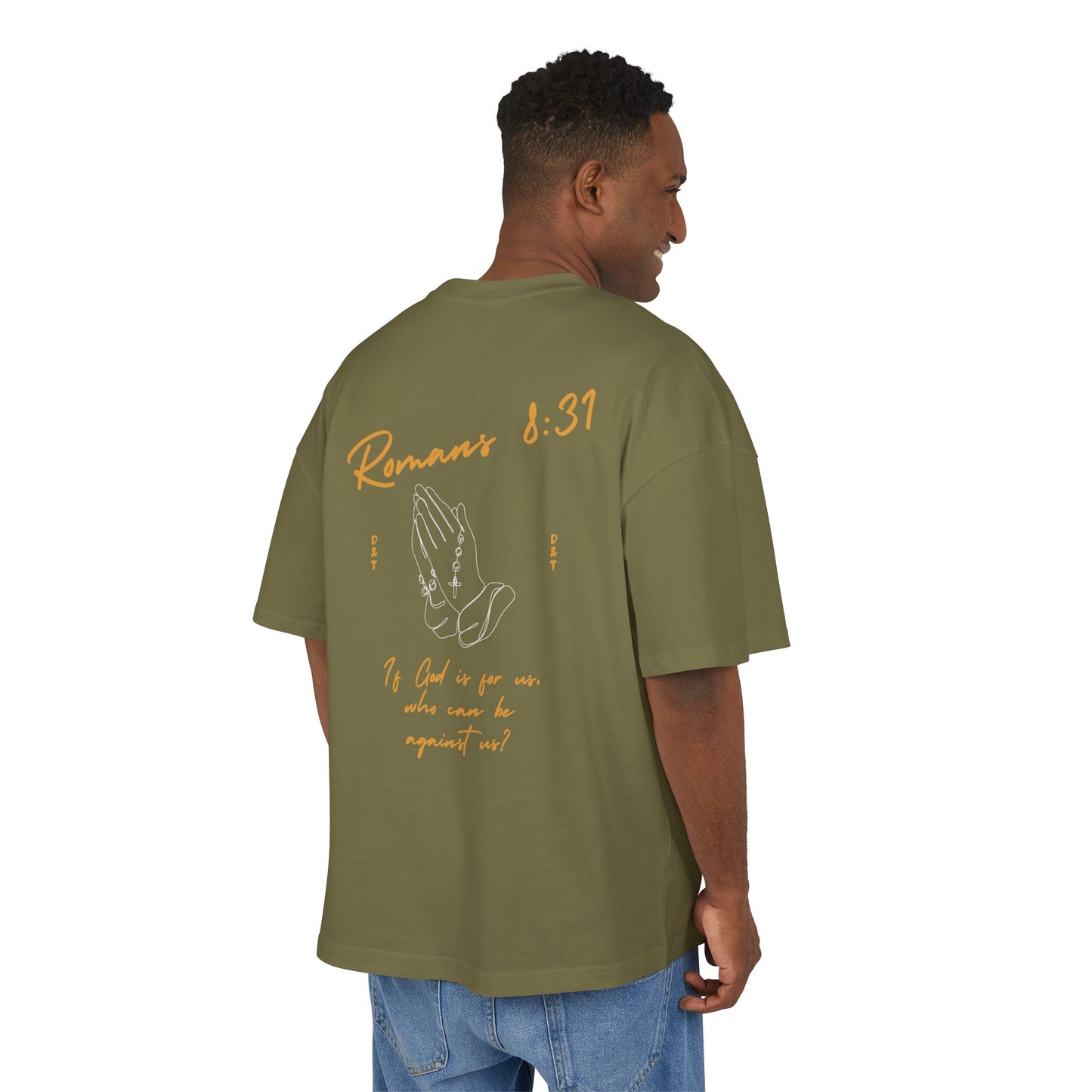 Romans 8:31 Scripture Tee — "If God Is For Us" Christian Box T‑Shirt