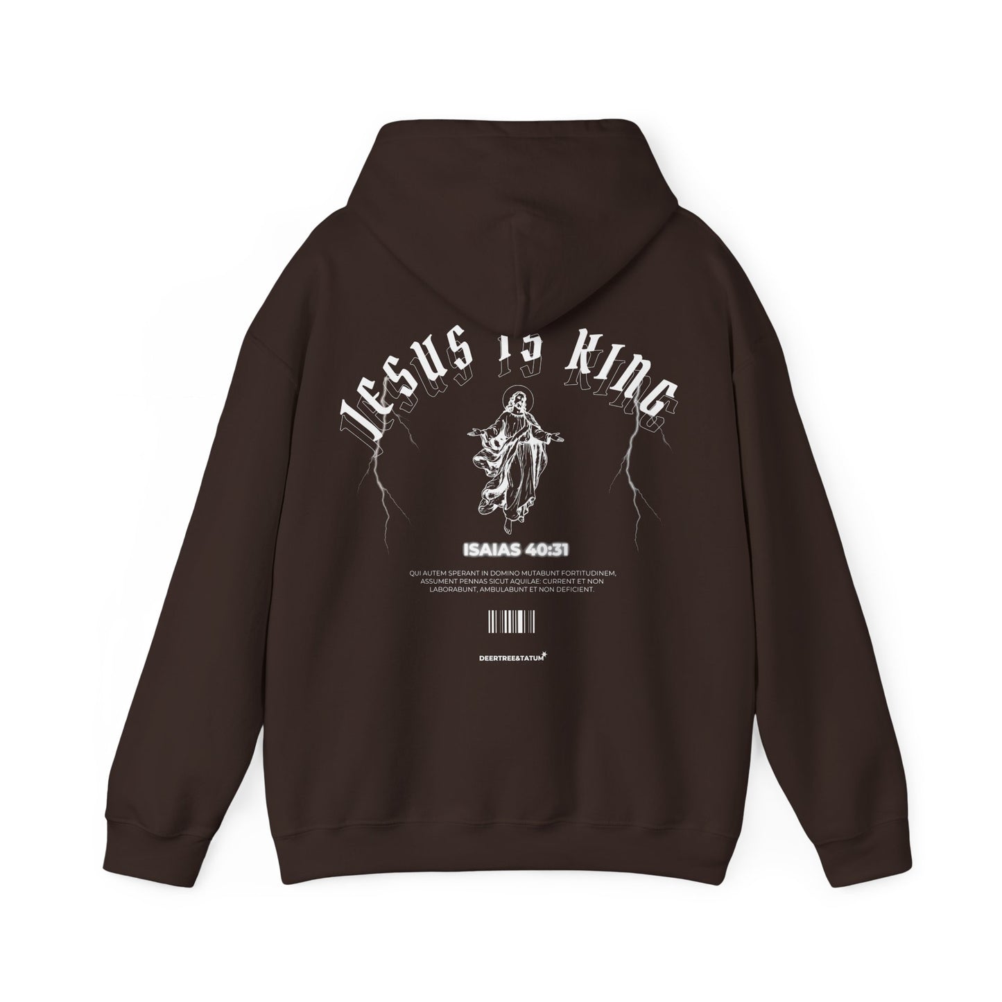 Hoodie with 'Jesus is King, Rising Jesus' Design