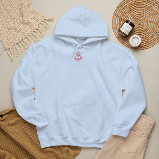 Sacred Corazón Hoodie — Vintage Sacred Heart Graphic Hooded Sweatshirt